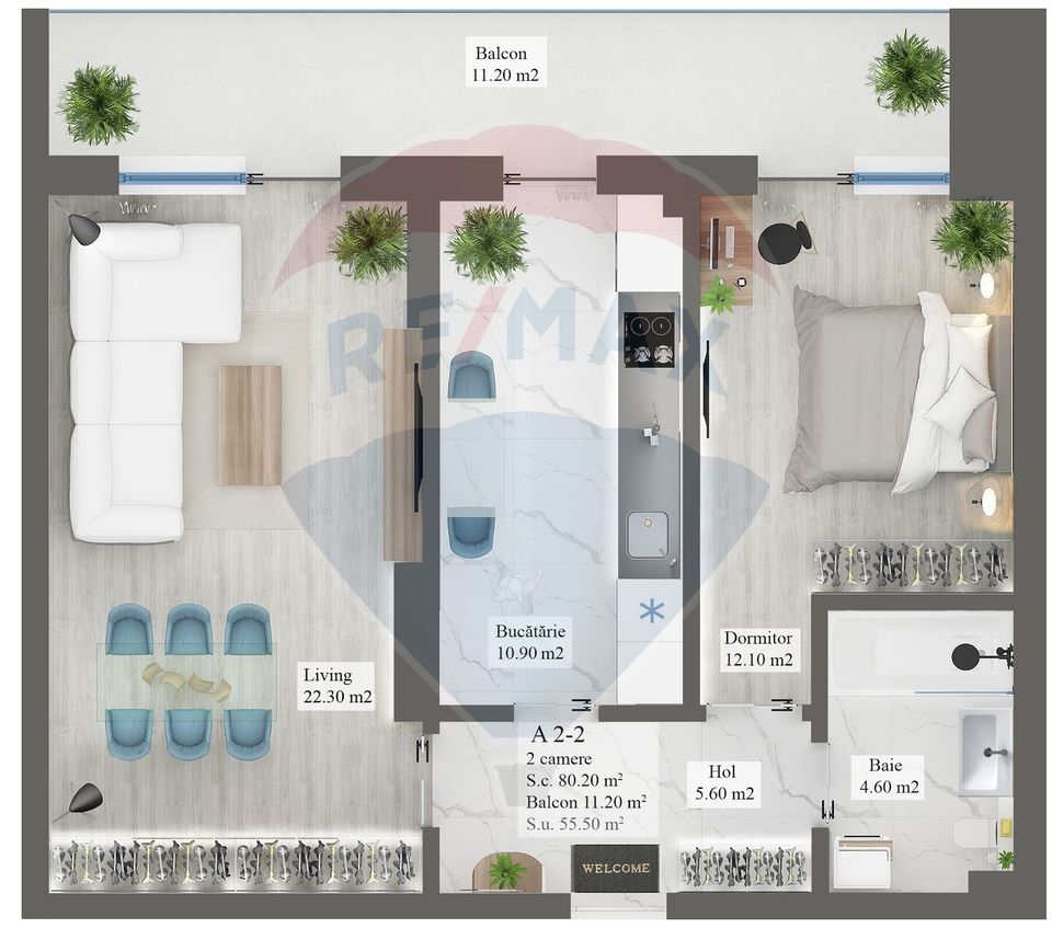 2 room Apartment for sale, Nord area