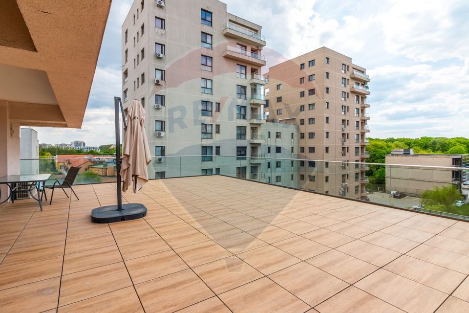 Apartament 3 camere de închiriat în Pipera, loc parcare, terasa 95mp