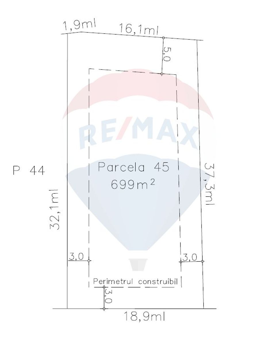 Land 699sqm Sub Coasta / Strada Principala