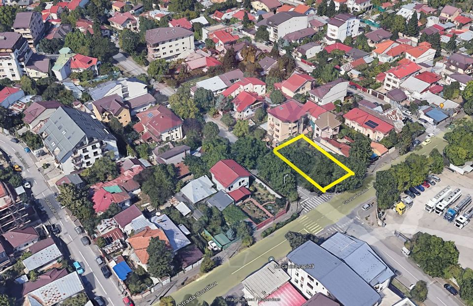 Land plot 485 sqm, double opening 30+17 m, Damaroaia, Coralilor Street