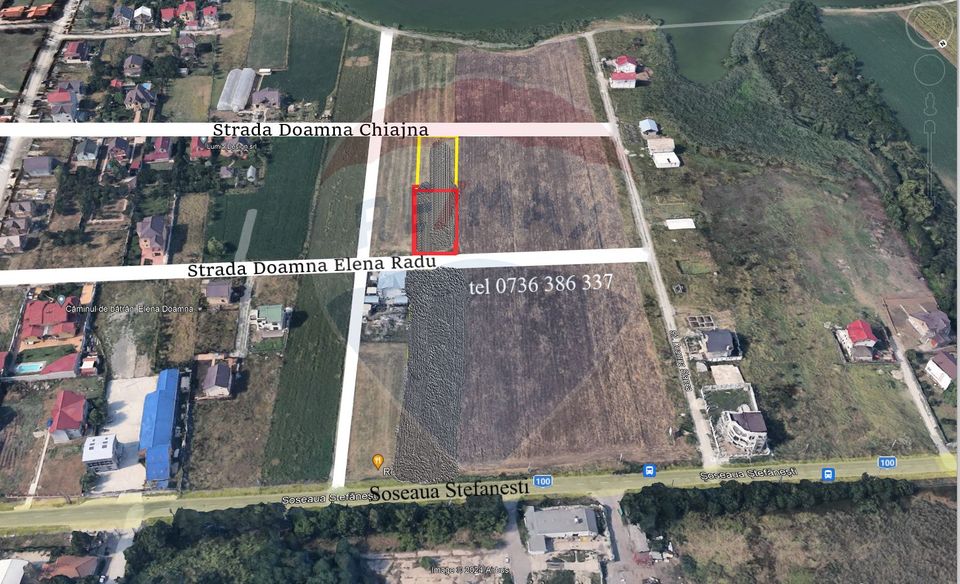 Plot of land, 1235 sqm, opening 20 m, Afumati
