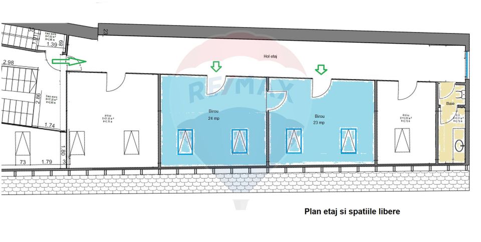Spatiu birouri de închiriat 23 mp Ultracentral All Inclusive