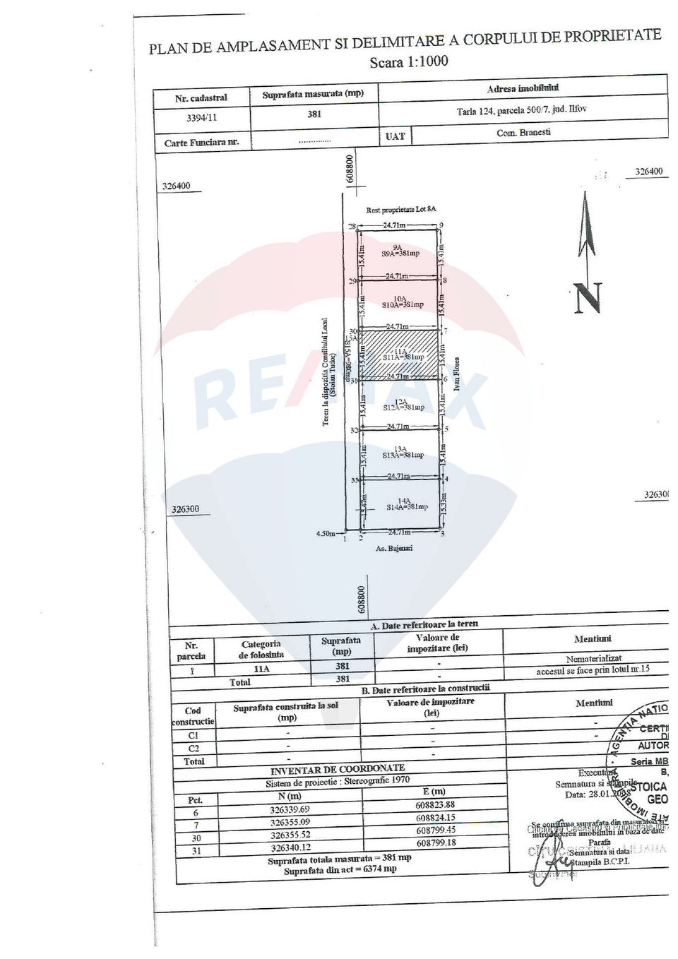 Vanzare teren intravilan parcelat, in Branesti langa - Autostrada A2
