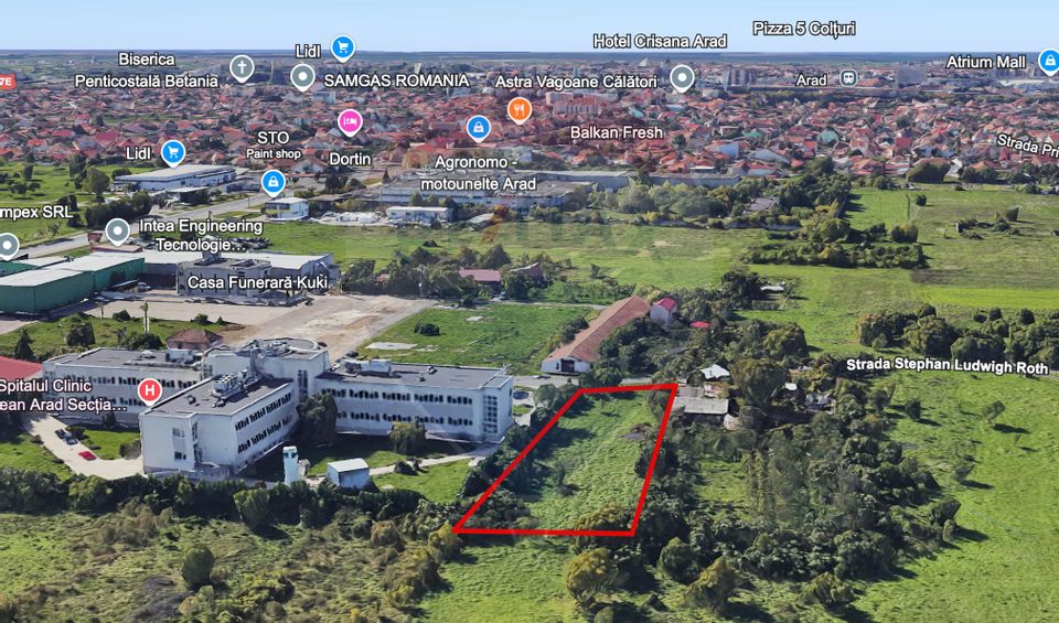 Land 1,900sqm Arad / Strada Stefan Ludwig Roth