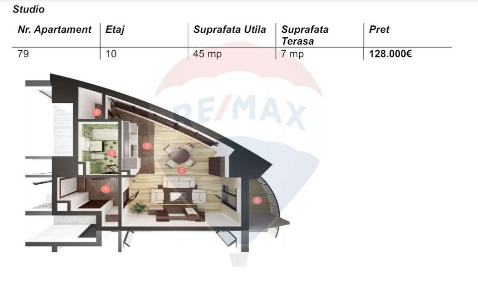 Apartamente semifinisate de tip studio, direct de la dezvoltator