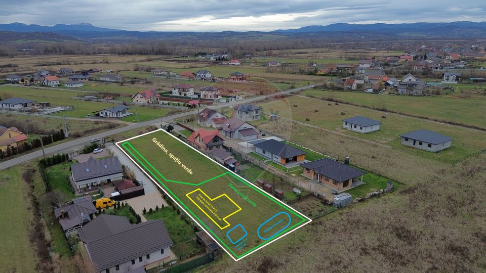 Teren de vanzare cu proiect de casa si piscina Săcălășeni