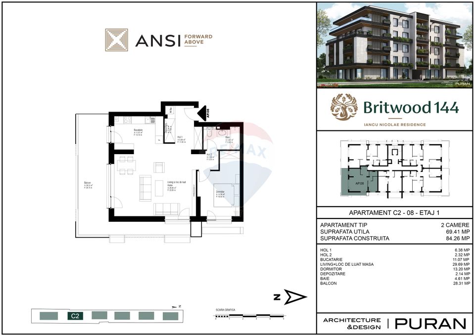 2 room Apartment for sale, Iancu Nicolae area