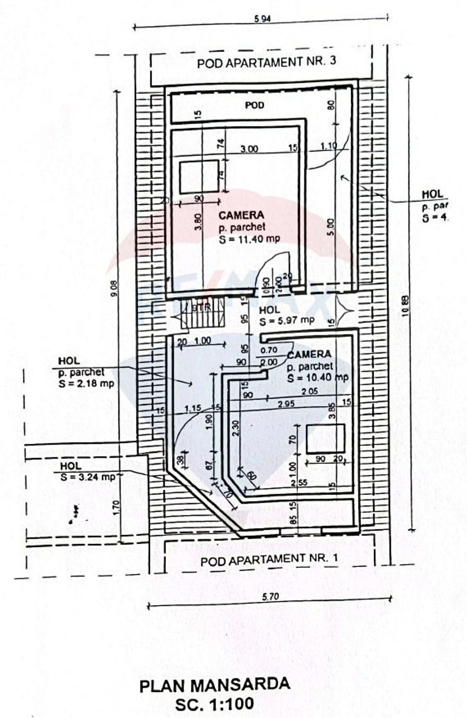 Apartament la casă în zona centrală – Str. M. Viteazu (fosta Teches)