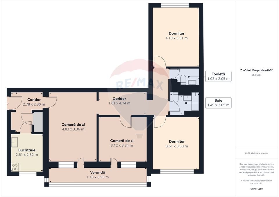 Apartament cu 4 camere de vânzare în zona Bucurestii Noi