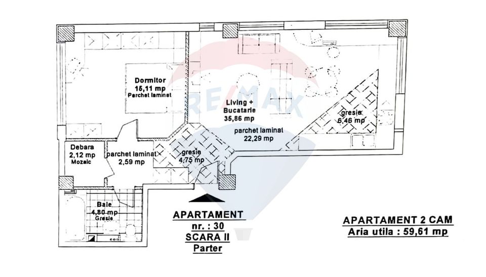 Vand Apartament cu 2 Camere si Parcare in Bloc Nou din zona Marasti