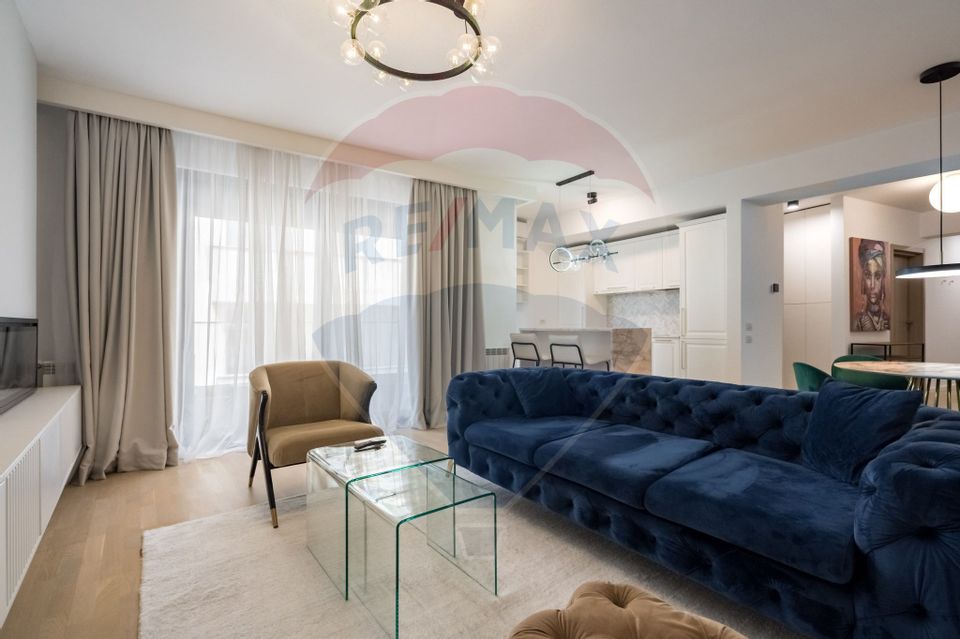 Apartament 2 camere mobilat si utilat lux parcare subterana Herastrau