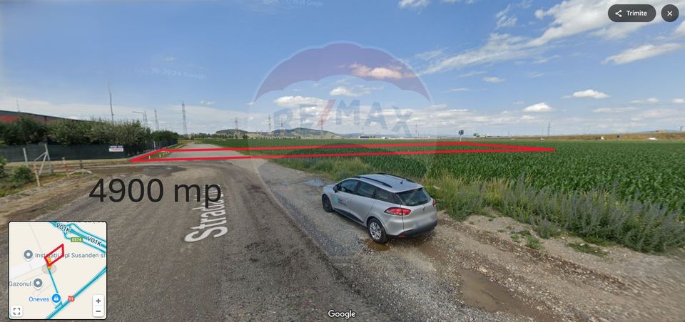 Teren  4,900 mp ,langa centura, zona Stabilus
