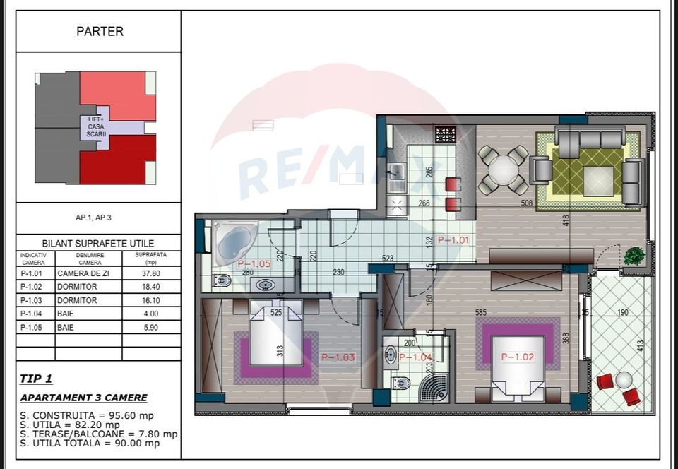3 room Apartment for sale