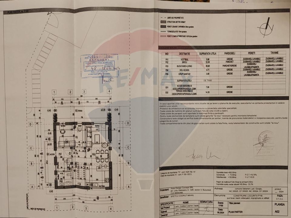 House / Villa with 4 rooms for sale Sabareni
