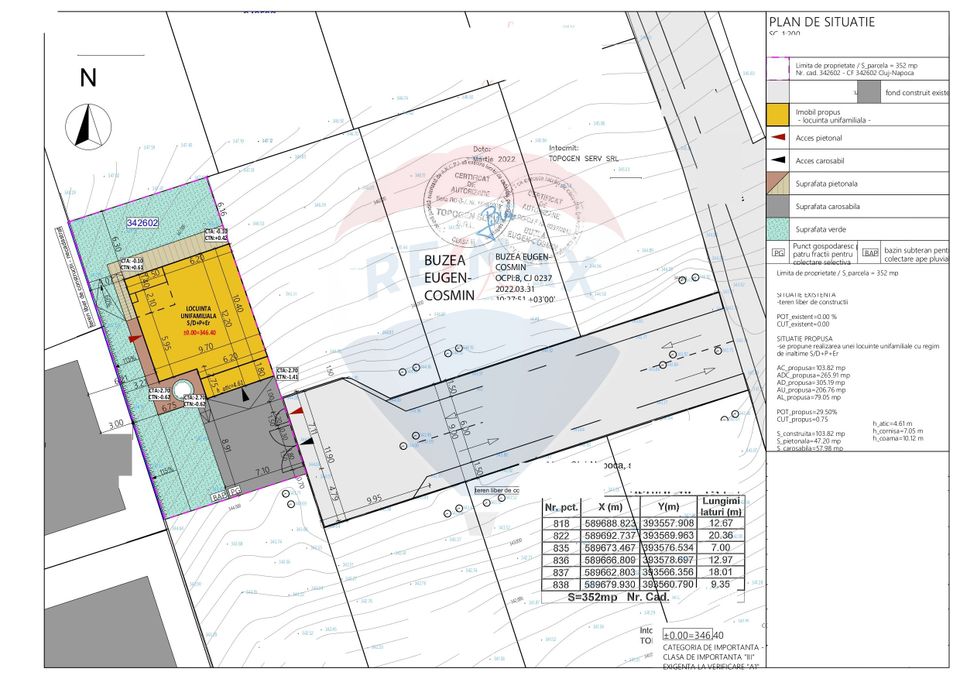 Land 352sqm Cluj-Napoca / Strada Stefan Pascu