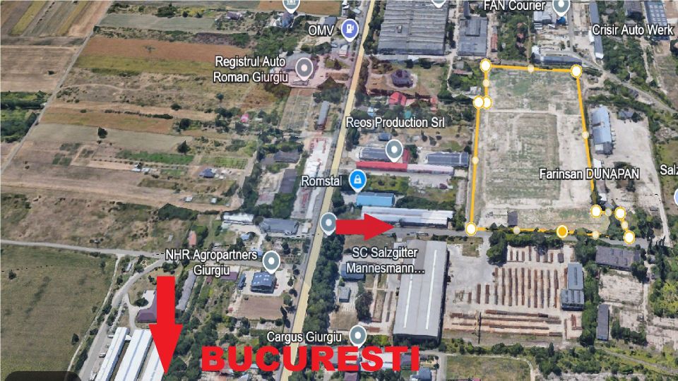 Teren intravilan Orasul Giurgiu - Pentru locuinte sau hale industriale
