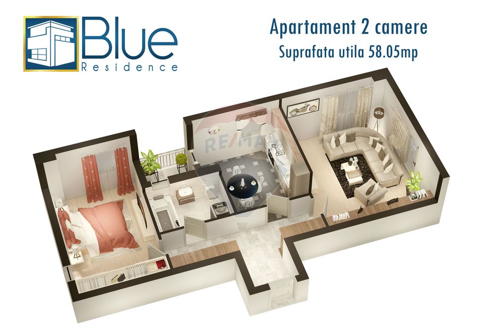 Apartment 2 camere, constructie noua Tractorul-Coresi.