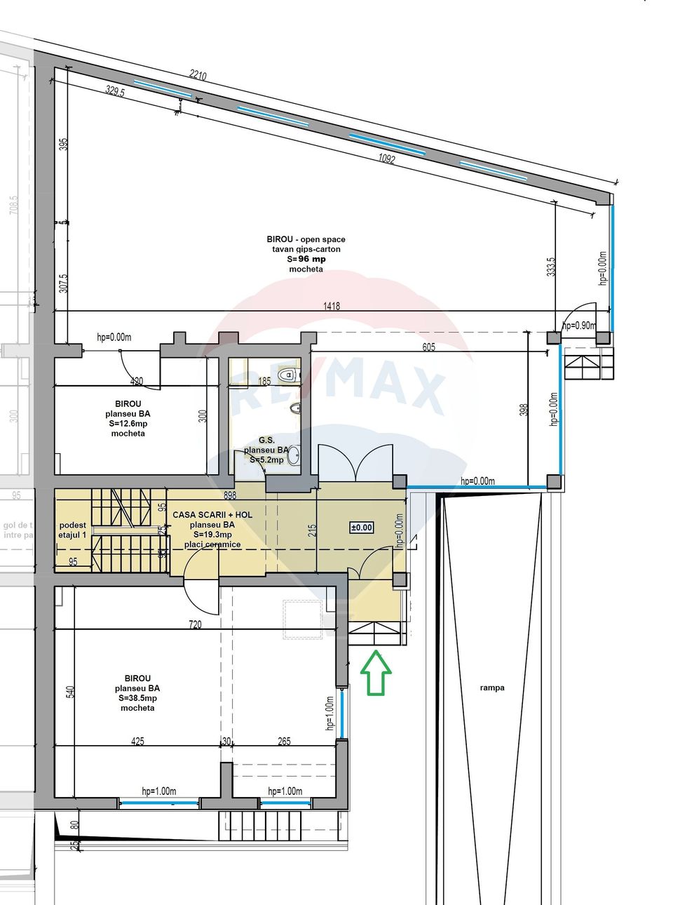 Spatiu birouri de închiriat 135 mp Zorilor All Inclusive Comision 0%