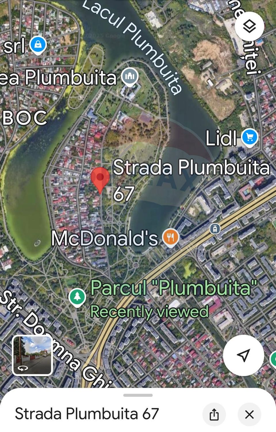 Land overlooking lake/park Plumbuita/Colentina