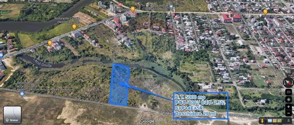 For sale! Land plot 5000 sqm in Sisesti ( Str.  Alexandru Bratu 81 )