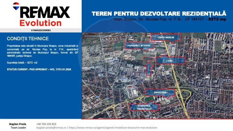 Teren pentru Dezvoltare Rezidențială – COMISION 0%