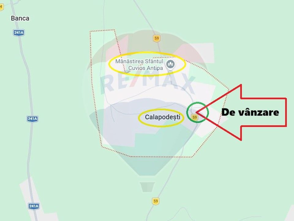 Teren intravilan cu constructie veche in Calapodesti Valu Morii Bacau