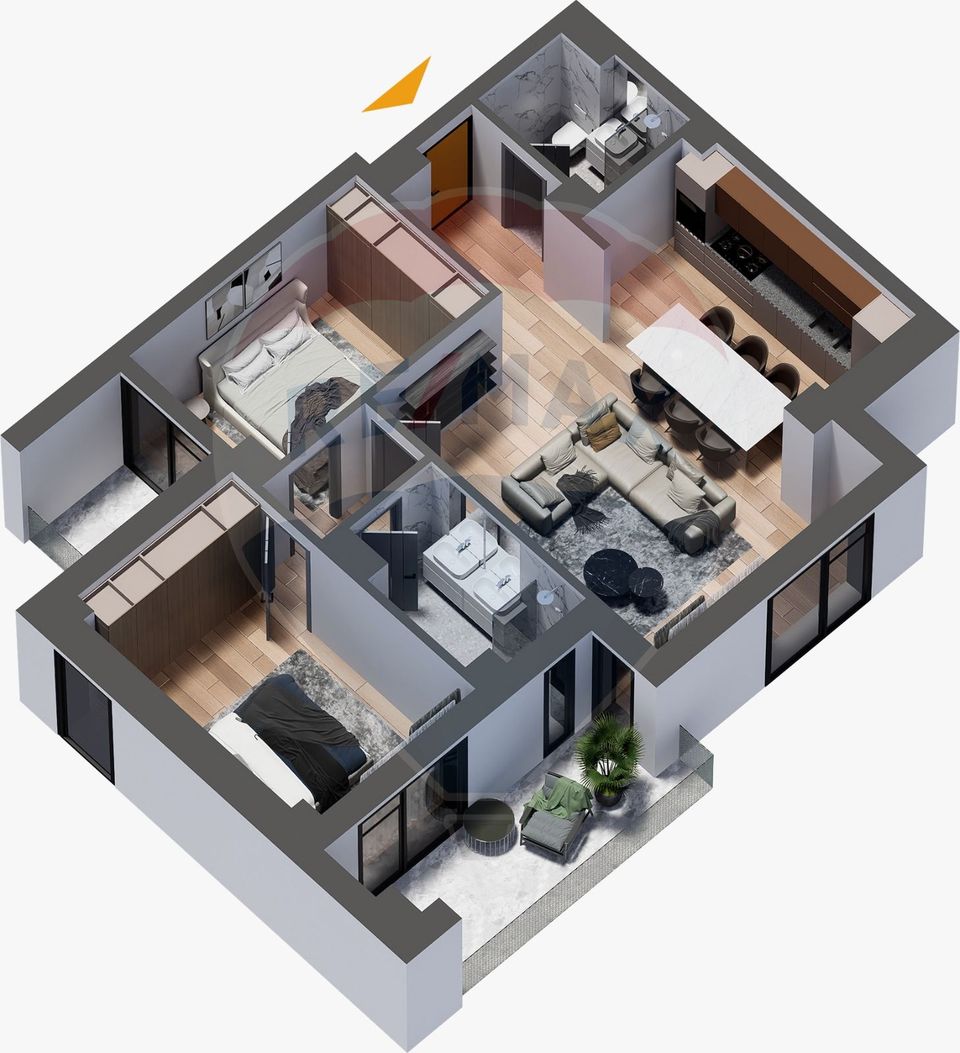 APARTAMENT CU 2 CAMERE - CUG - 0% COMISION