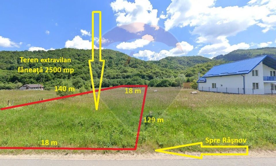 Teren extravilan, 2500 mp, Râşnov, Glăjărie