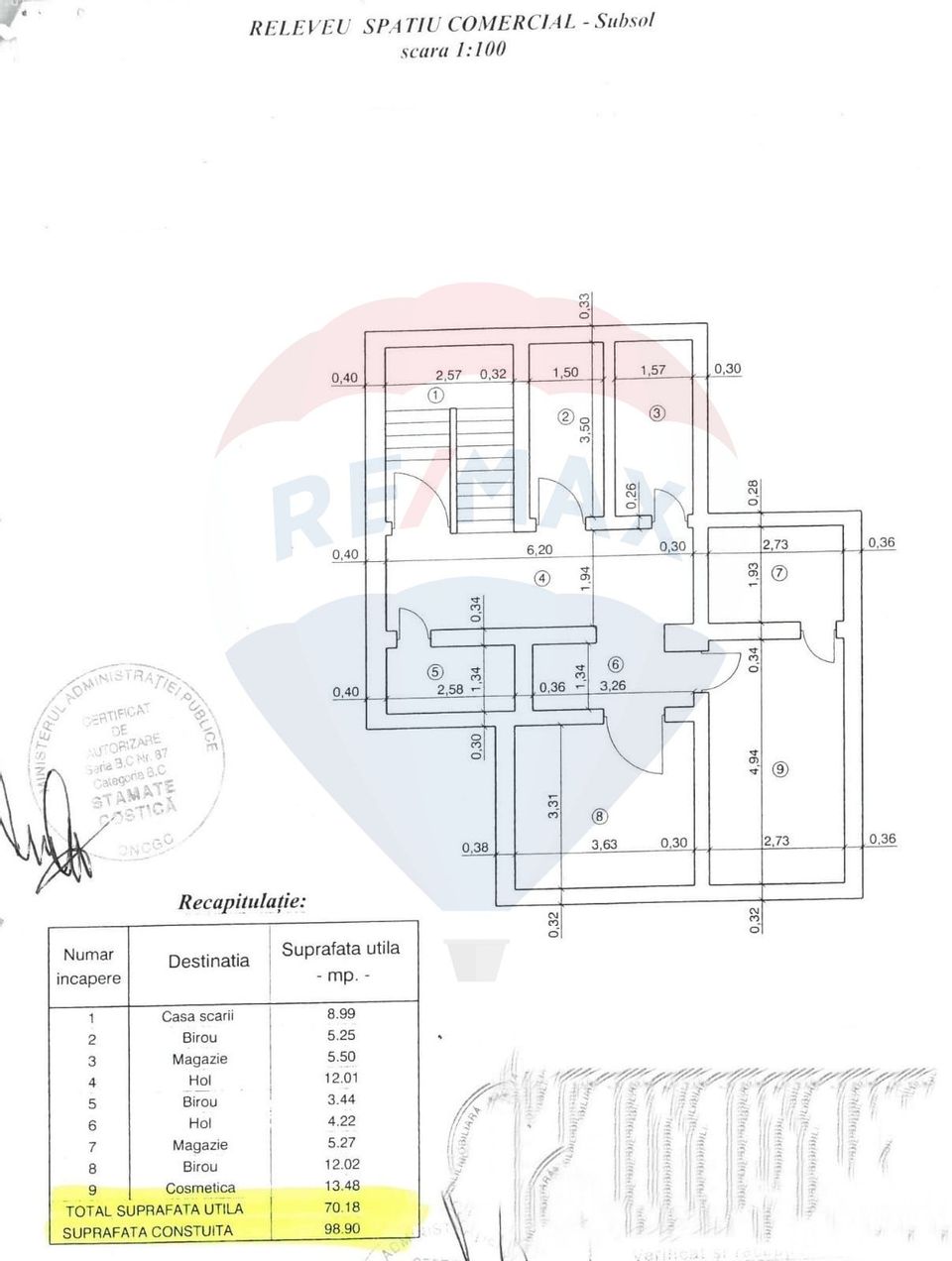 Spațiu comercial de 211mp de închiriat