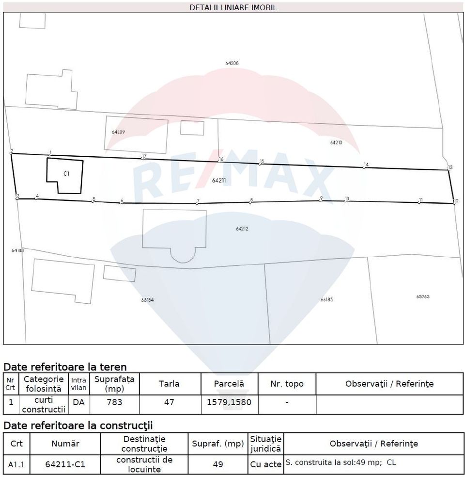 Land 783sqm Balotesti / Strada Trifoistei