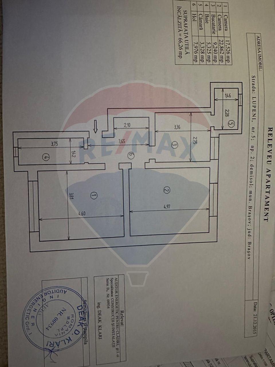 Apartament de inchiriat - doua camere în zona Dealul Cetatii