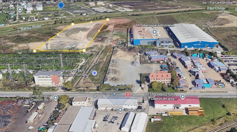 Urban Land 1.2 ha for Sale, Approved PUZ – IAȘI INDUSTRIAL AREA