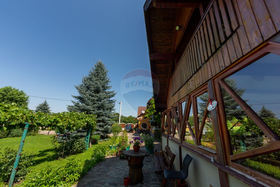 Casă spațioasă cu garaj dublu, foișor și curte amenajată