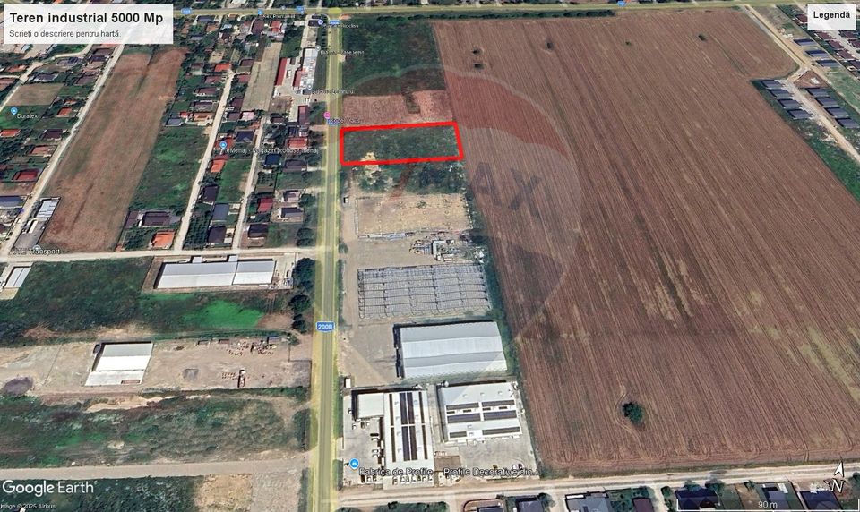 Teren 5.000mp Balotesti cu autorizatie hala