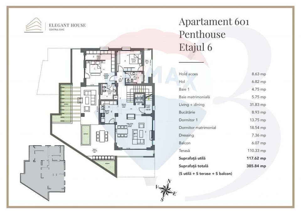 Penthouse de lux cu rooftop și lift privat I Elegant House Brașov