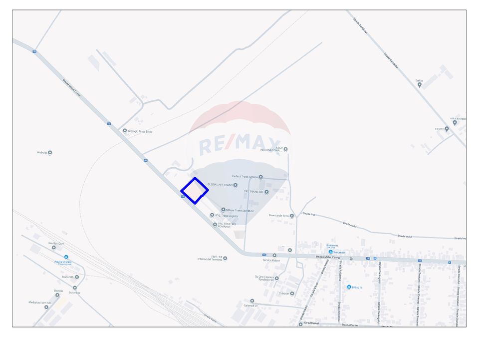 Teren de închiriat – 5887 mp, Str. Matei Corvin, Oradea