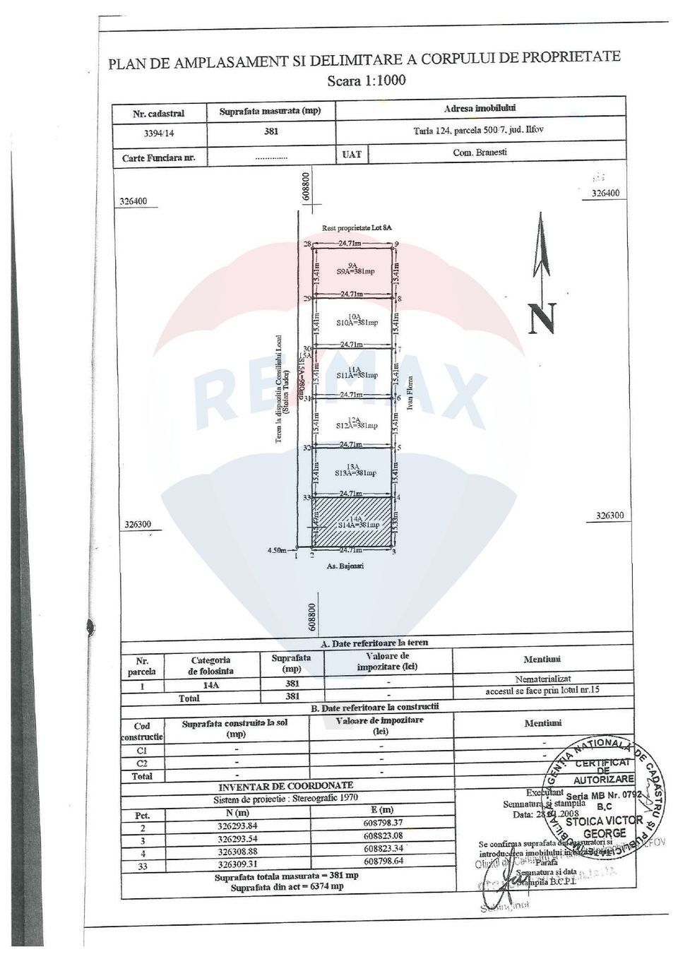 Vanzare teren intravilan parcelat, in Branesti langa - Autostrada A2
