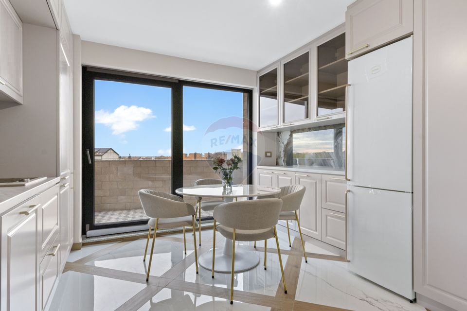 Penthouse unic pe două niveluri - saună și bucătărie exterioară