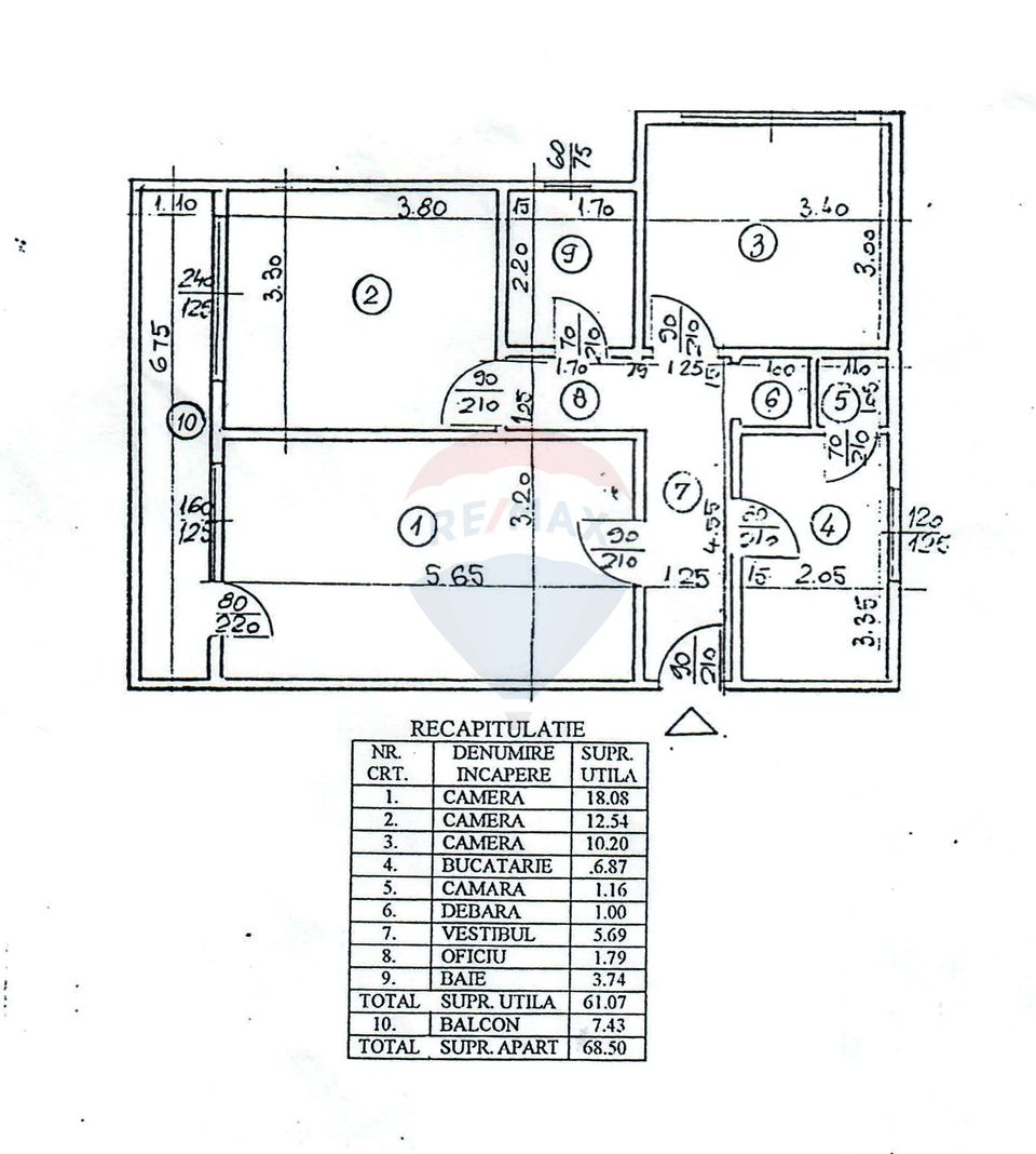 3-room detached apartment 68 sqm, Titulescu - Basarab metro