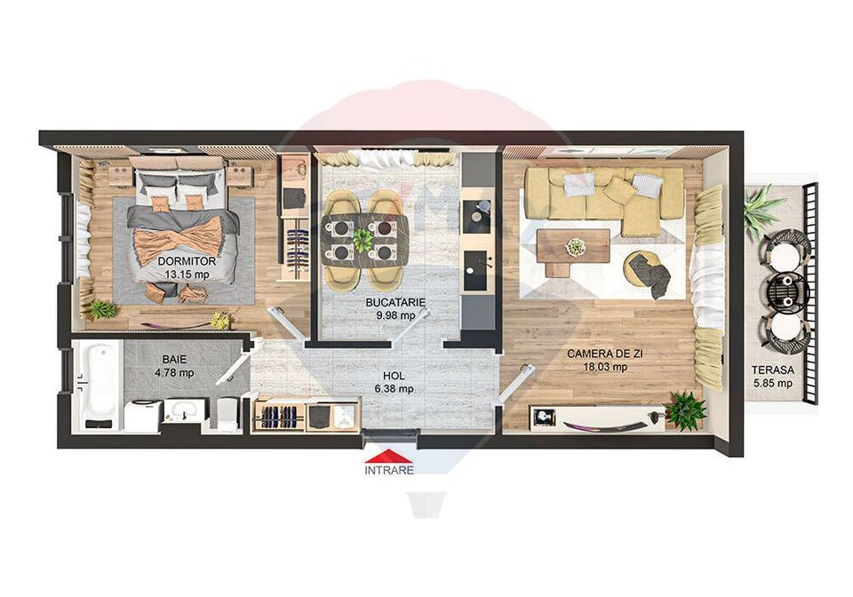 ANTECONTRACT Apartament 2 camere etajul 1, Roka Village, Sânpetru