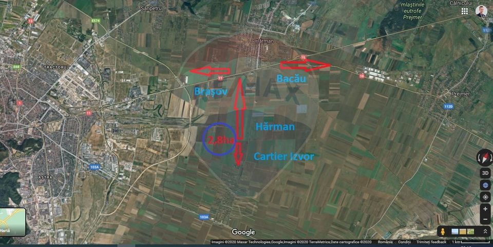 Land 28,000sqm Harman / Drumul Fara nume