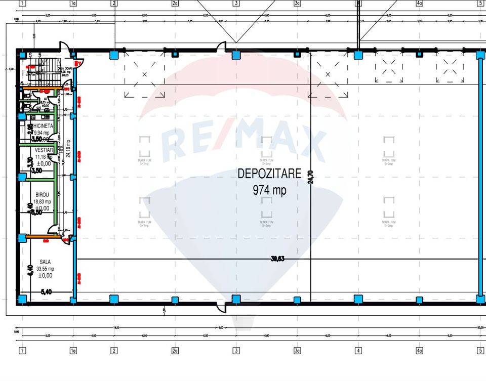 Spațiu industrial de 875mp de închiriat în zona Exterior Vest