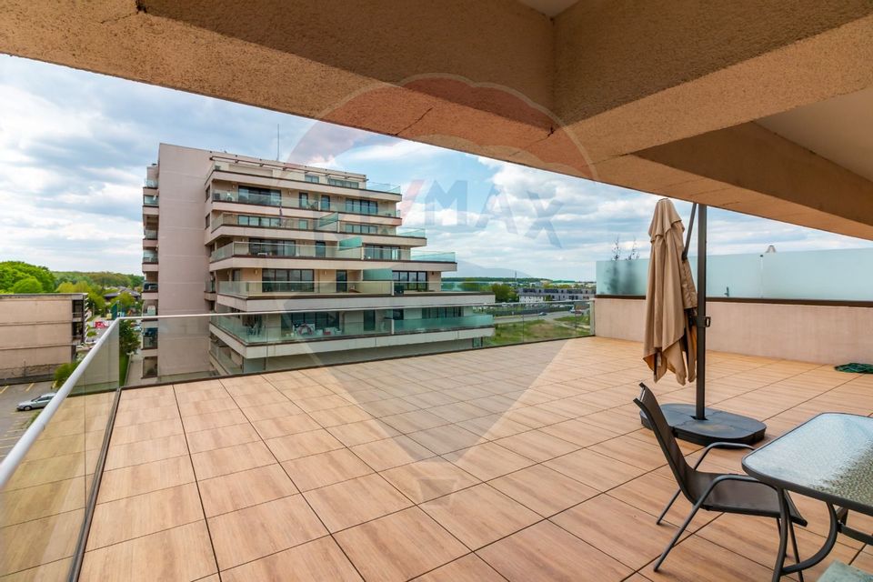 Apartament 3 camere de închiriat în Pipera, loc parcare, terasa 95mp