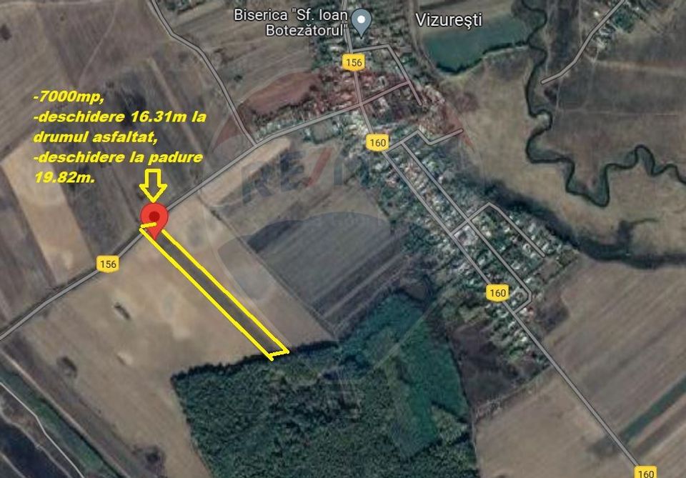 Built-up land 7000 sqm Vizuresti | Ciocanesti | Dambovita