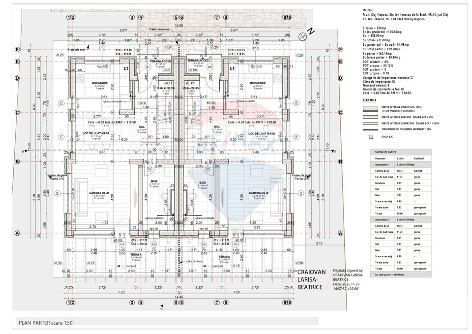 Duplex 5 camere, 60mp terase, zona linistita, comision 0