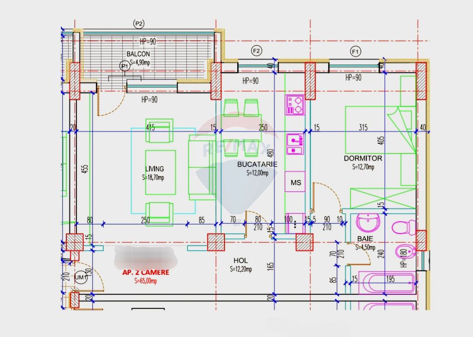 Apartament cu 2 camere de vânzare în Cartierul Tei C3