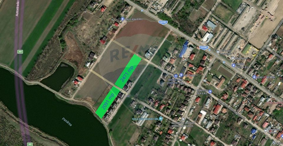Teren intravilan 2.091 mp cu deschidere la lac – Afumați