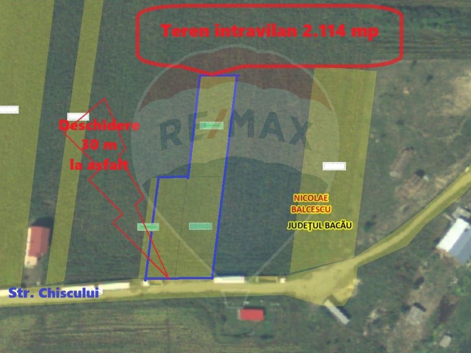 Teren intravilan de vanzare – Nicolae Balcescu, jud. Bacau