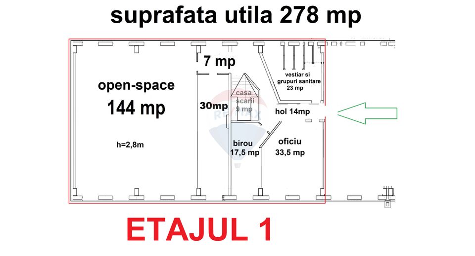 Închiriere spațiu comercial, etaj 1 în Brașov, Calea Feldioarei, 60