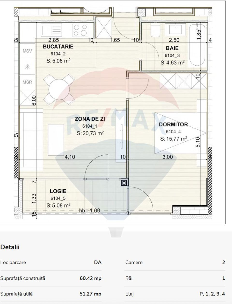 2 room Apartment for sale, Herastrau area